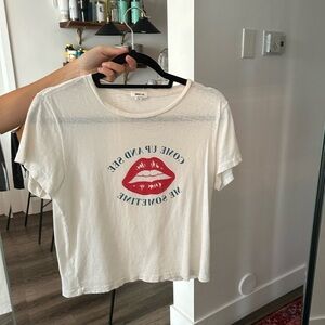 Re/Done ‘Come Up and See Me Sometime’ White Graphic Tee